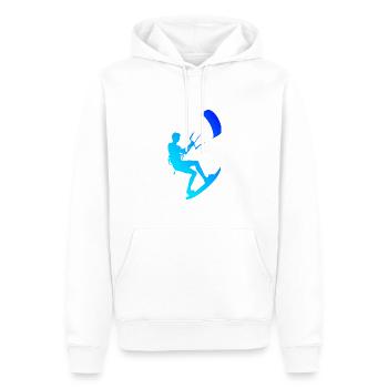 Kitesurf Kitesurf Kitesurfeur Hommes Kiting - Sweat à capuche Premium bio Homme - blanc - Devant - Nico (187cm)