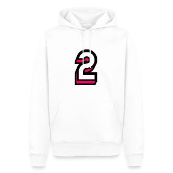 2. 2 JAHRE. 2. JUBILÄUM. GEBURTSTAG 2 JAHRE. - Männer Premium Bio Hoodie - Weiß - Vorne - Nico (187cm)