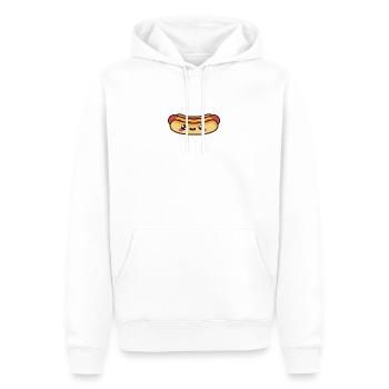 Hot-dog mignon Smile Kawaii - Sweat à capuche Premium bio Homme - blanc - Devant - Nico (187cm)