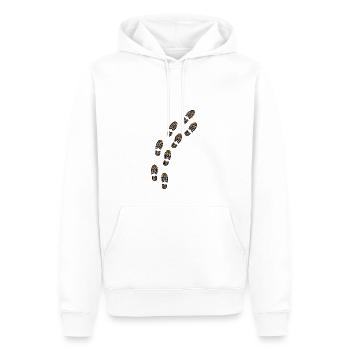 spur - Männer Premium Bio Hoodie - Weiß - Vorne - Nico (187cm)