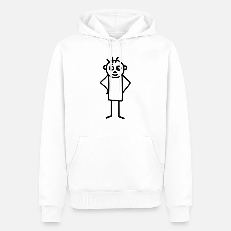 Chiffre de bâton énergétique - Sweat à capuche Premium bio Homme - blanc