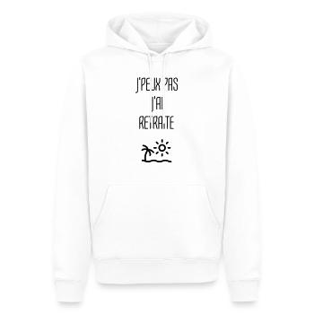 Retirement Retired Ruhestand Retraite Retraitée - Men’s Premium Organic Hoodie - white - Front - Nico (187cm)