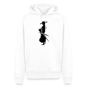 samurai - Männer Premium Bio Hoodie - Weiß - Vorne - Nico (187cm)