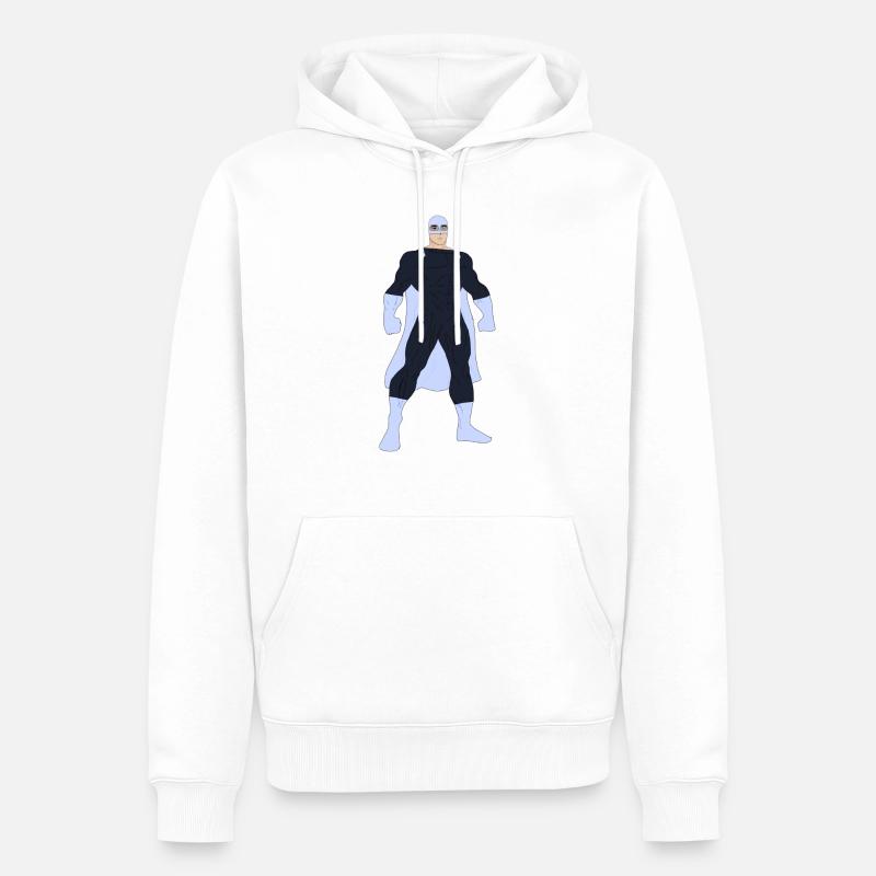 Soyez un super-héros ! Soyez courageux ! - Sweat à capuche Premium bio Homme - blanc