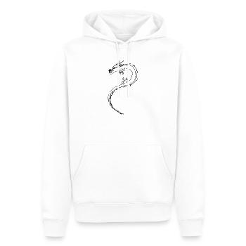 Dragon, enfants, hommes, bande dessinée, dessins - Sweat à capuche Premium bio Homme - blanc - Devant - Nico (187cm)