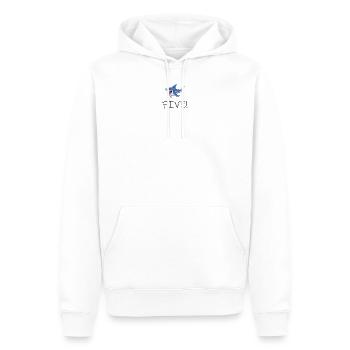 Shark Cinq - Sweat à capuche Premium bio Homme - blanc - Devant - Nico (187cm)