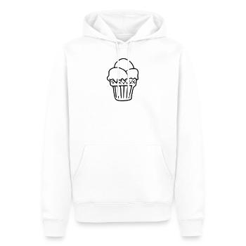 Emoji Ice Cream Sketch Stickers Crème Glacée - Sweat à capuche Premium bio Homme - blanc - Devant - Nico (187cm)