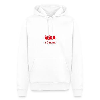 Türkiye - Männer Premium Bio Hoodie - Weiß - Vorne - Nico (187cm)