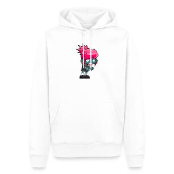 Zombie - Sweat à capuche Premium bio Homme - blanc - Devant - Nico (187cm)