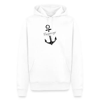 Wangerooge - Männer Premium Bio Hoodie - Weiß - Vorne - Nico (187cm)