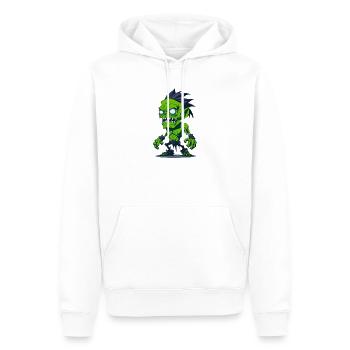Zombie - Männer Premium Bio Hoodie - Weiß - Vorne - Nico (187cm)
