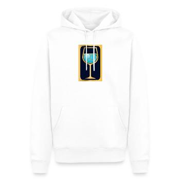 Handball Vin - Sweat à capuche Premium bio Homme - blanc - Devant - Nico (187cm)