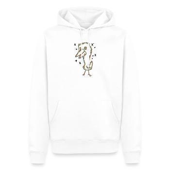 Ausdrucksstarkes Dodo-Kunstdesign - Männer Premium Bio Hoodie - Weiß - Vorne - Nico (187cm)