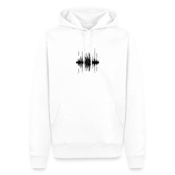 Onde sonore - Sweat à capuche Premium bio Homme - blanc - Devant - Nico (187cm)