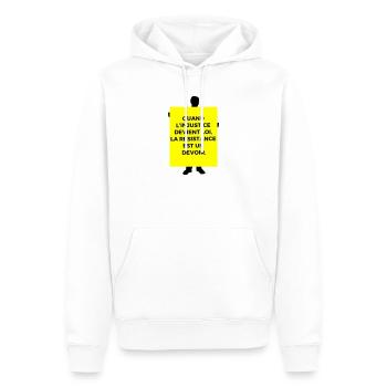 Injustice - Sweat à capuche Premium bio Homme - blanc - Devant - Nico (187cm)