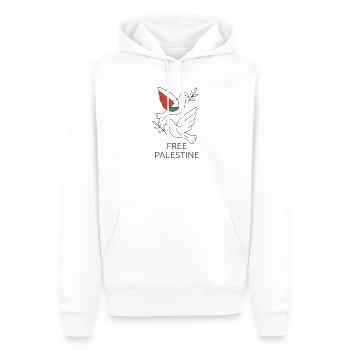 Taube des Friedens - Freies Palästina - Männer Premium Bio Hoodie - Weiß - Vorne - Nico (187cm)