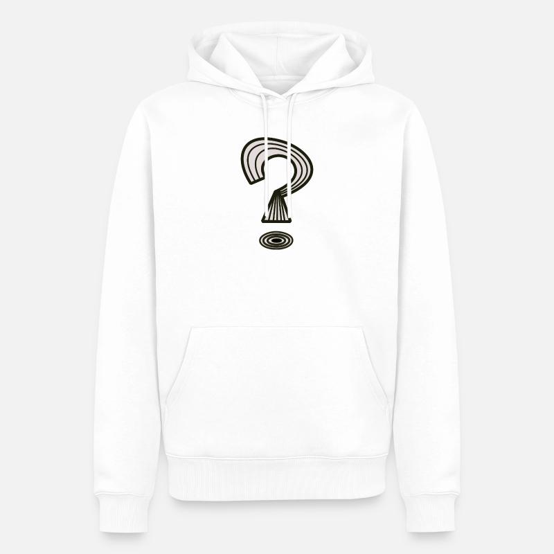 Point d’interrogation de Cean - Sweat à capuche Premium bio Homme - blanc
