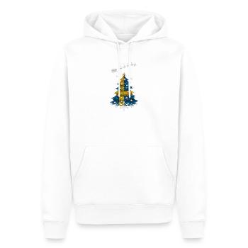 Sapin de Noël avec drapeau de la Suède - Sweat à capuche Premium bio Homme - blanc - Devant - Nico (187cm)