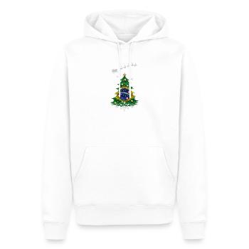 Weihnachtsbaum mit brasilianischer Flagge - Männer Premium Bio Hoodie - Weiß - Vorne - Nico (187cm)