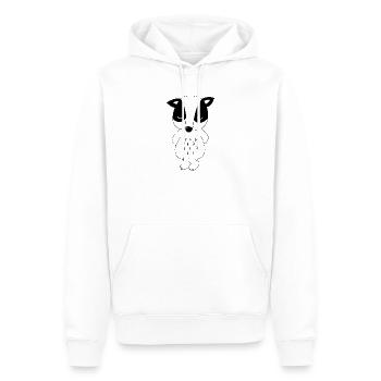 Pardon - Sweat à capuche Premium bio Homme - blanc - Devant - Nico (187cm)