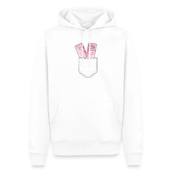LUNE D’AIR - Sweat à capuche Premium bio Homme - blanc - Devant - Nico (187cm)