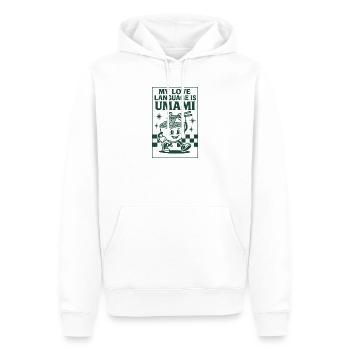 Umami ist Liebe | Ramen Nudeln - Männer Premium Bio Hoodie - Weiß - Vorne - Nico (187cm)