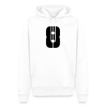 8 - Men’s Premium Organic Hoodie - white - Front - Nico (187cm)