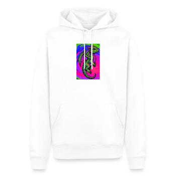 dragon - Sweat à capuche Premium bio Homme - blanc - Devant - Nico (187cm)