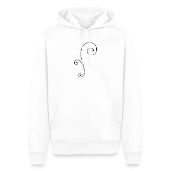 Verspielter Wirbel - Männer Premium Bio Hoodie - Weiß - Vorne - Nico (187cm)