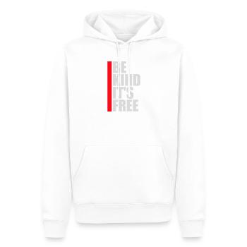 Sois gentil, c’est une déclaration de gentillesse gratuite qui dit - Sweat à capuche Premium bio Homme - blanc - Devant - Nico (187cm)