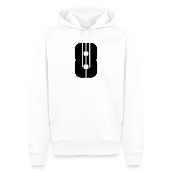 8 - Men’s Premium Organic Hoodie - white - Front - Nico (187cm)