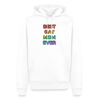 LA MEILLEURE MAMAN GAY DE TOUS LES TEMPS - Sweat à capuche Premium bio Homme - blanc - Devant - Nico (187cm)