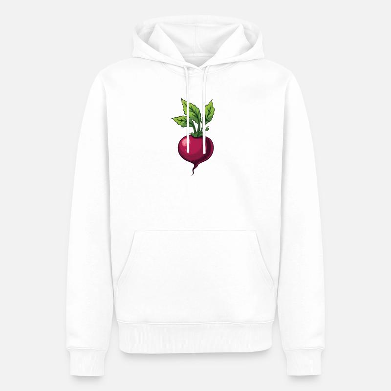 Betterave - Sweat à capuche Premium bio Homme - blanc