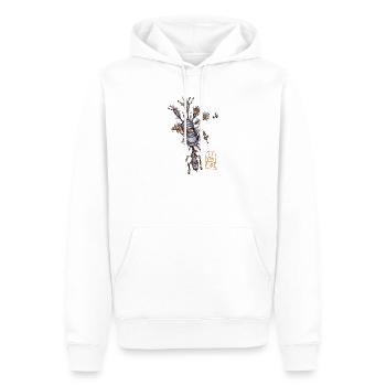 Organic Birdy Plankton - Men’s Premium Organic Hoodie - white - Front - Nico (187cm)