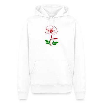 Pensée - Sweat à capuche Premium bio Homme - blanc - Devant - Nico (187cm)