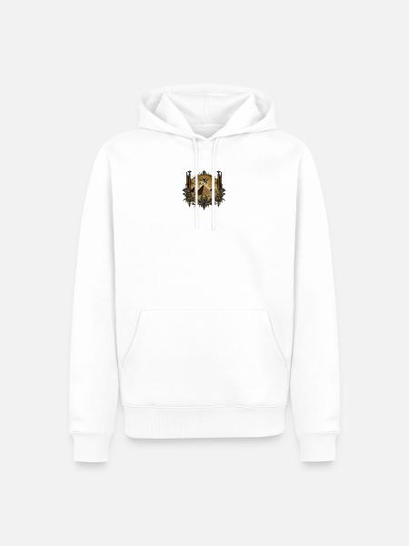 Ägyptisches Phönix Auge Horus & Pyramiden - Männer Premium Bio Hoodie - Weiß