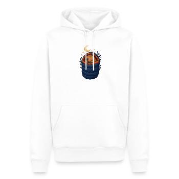 Capybara Hiking - Männer Premium Bio Hoodie - Weiß - Vorne - Nico (187cm)