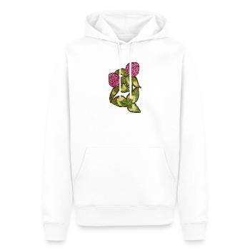 Protea Bloom botanische Blätter - Männer Premium Bio Hoodie - Weiß - Vorne - Nico (187cm)