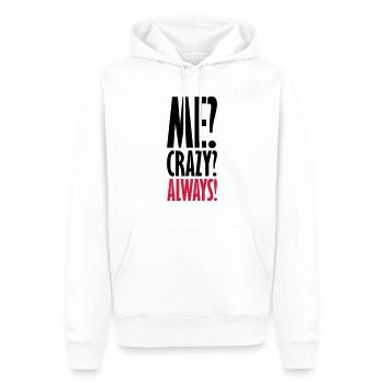 Moi fou toujours - Sweat à capuche Premium bio Homme - blanc - Devant - Nico (187cm)