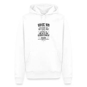 Bonus Papa Stiefvater Tochter Sohn Vatertag - Männer Premium Bio Hoodie - Weiß - Vorne - Nico (187cm)