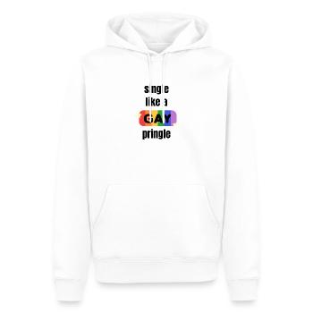 Single like a gay Pringle - Männer Premium Bio Hoodie - Weiß - Vorne - Nico (187cm)