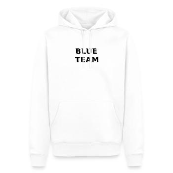 Blue Team black - Männer Premium Bio Hoodie - Weiß - Vorne - Nico (187cm)