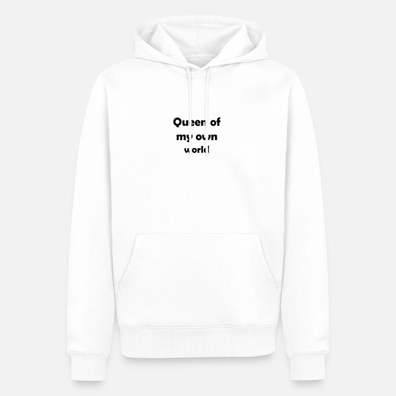 Reine de mon propre monde - Sweat à capuche Premium bio Homme - blanc