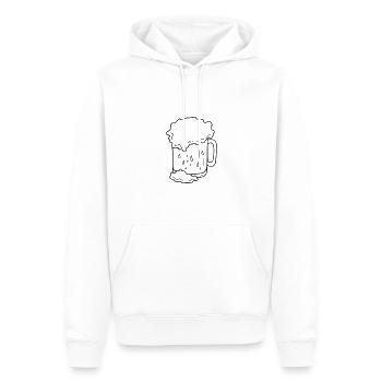 Beer Drawing Party Celebrate Black - Men’s Premium Organic Hoodie - white - Front - Nico (187cm)