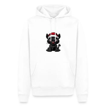 Panther Weihnachten - Männer Premium Bio Hoodie - Weiß - Vorne - Nico (187cm)