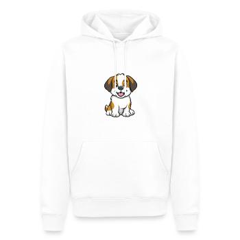 Saint Bernard Hund Comic Baby - Männer Premium Bio Hoodie - Weiß - Vorne - Nico (187cm)