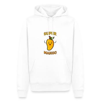 Super Mango Funny Hero - Men’s Premium Organic Hoodie - white - Front - Nico (187cm)