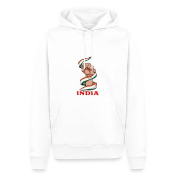 Indien Inder Hindu Stolz Flagge Land I Geschenk - Männer Premium Bio Hoodie - Weiß - Vorne - Nico (187cm)