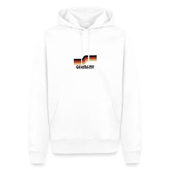 Drapeau rétro Jersey Allemagne - Sweat à capuche Premium bio Homme - blanc - Devant - Nico (187cm)