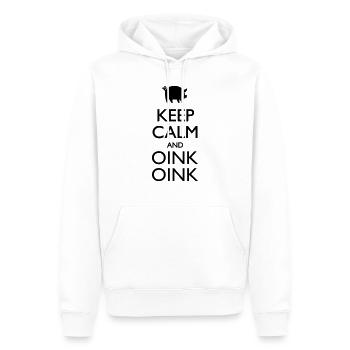 Keep Calm And Oink Oink - Männer Premium Bio Hoodie - Weiß - Vorne - Nico (187cm)